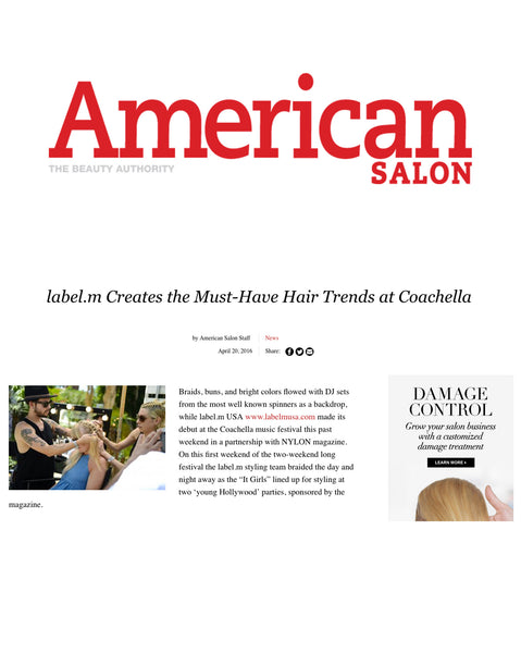 American Salon calls Label.m a