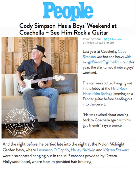 People Magazine Covers label.m hair braiding bar at Nylon Midnight Garden Bash at Coachella