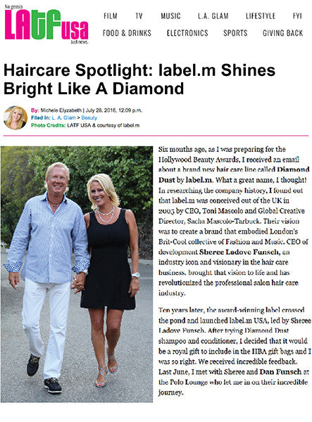 Haircare Spotlight on Sheree Ladove-Funch and label.m Diamond Dust Collection On LATF