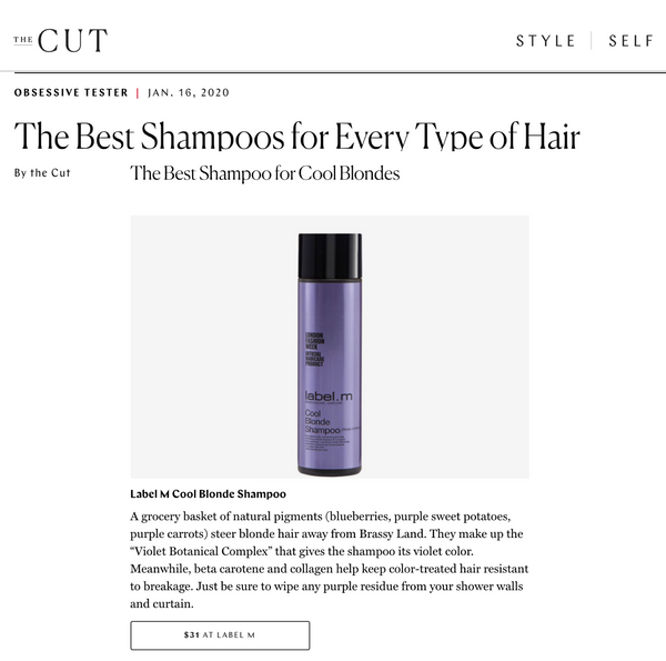 Cool Blonde named Best Shampoo by THE CUT