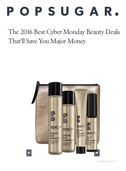 POPSUGAR names label.m among best For Cyber Monday Beauty